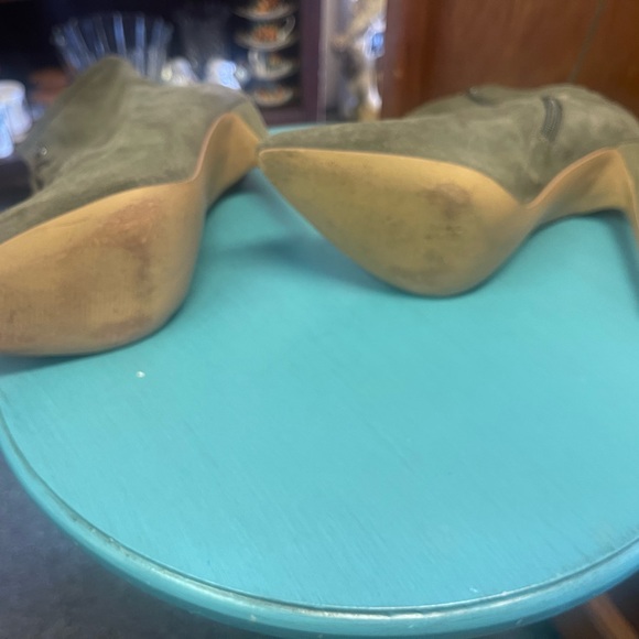 High heel army green SteveMadden laced ankle boots - Picture 5 of 6